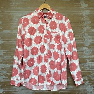 Katie Kime Pomegranate Button Down Preppy Career Summer Southern Womens M